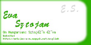 eva sztojan business card